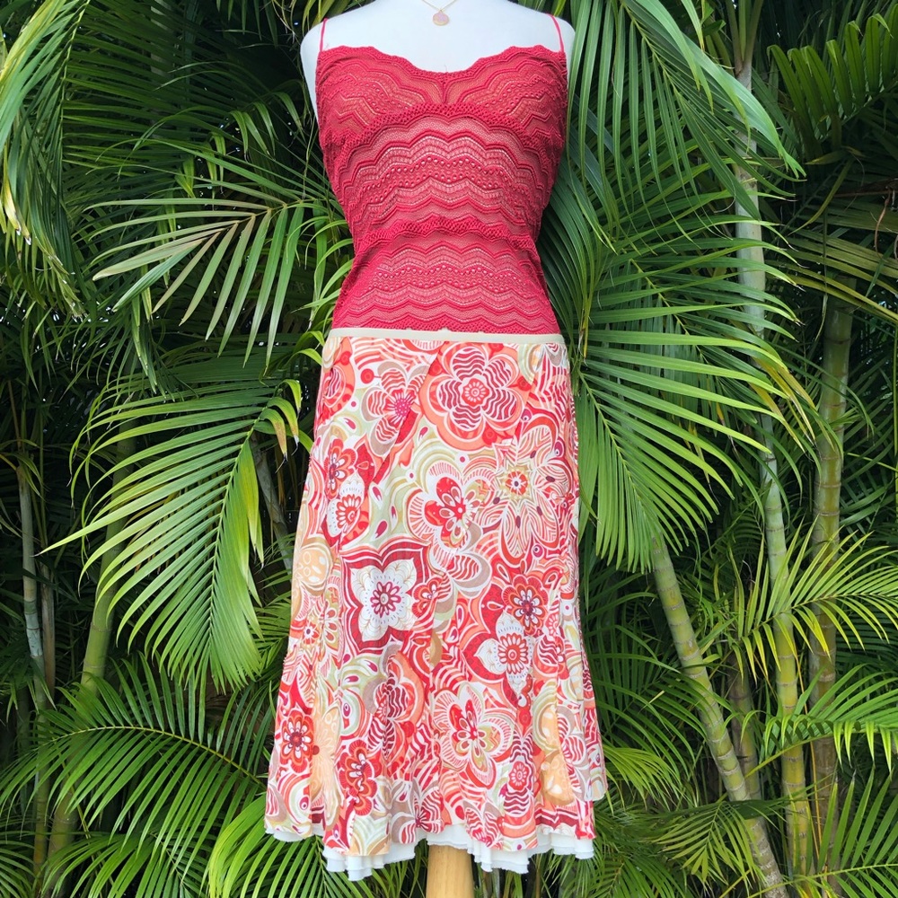 SOLD ❌Margaret O’Leary Floral Skirt